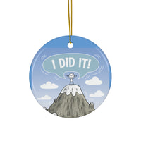 Load image into Gallery viewer, Ceramic Ornament — "I Did It!" Achievement Holiday Keepsake