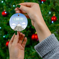 Load image into Gallery viewer, Ceramic Ornament — "I Did It!" Achievement Holiday Keepsake