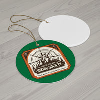 Load image into Gallery viewer, Ceramic Ornament - Out of Breath Hiking Society