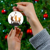 Load image into Gallery viewer, Ceramic Ornament - Victorious Hikers