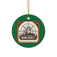 Load image into Gallery viewer, Ceramic Ornament - Out of Breath Hiking Society