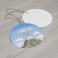 Load image into Gallery viewer, Ceramic Ornament — "I Did It!" Achievement Holiday Keepsake